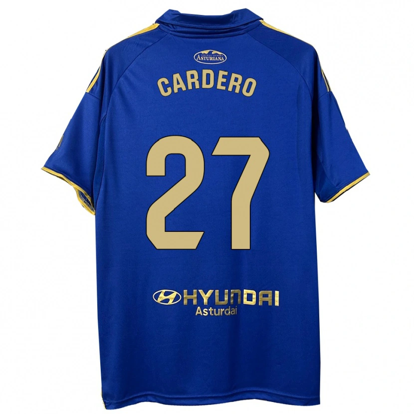 Danxen Niño Camiseta Álex Cardero #27 Azul Oro 1ª Equipación 2025/26 La Camisa