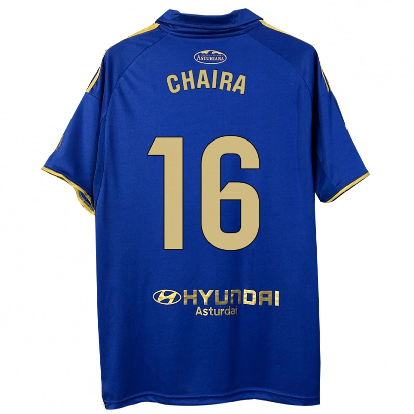 Danxen Niño Camiseta Ilyas Chaira #16 Azul Oro 1ª Equipación 2025/26 La Camisa