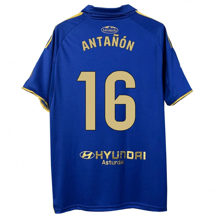Danxen Niño Camiseta Lucas Antañón #16 Azul Oro 1ª Equipación 2025/26 La Camisa