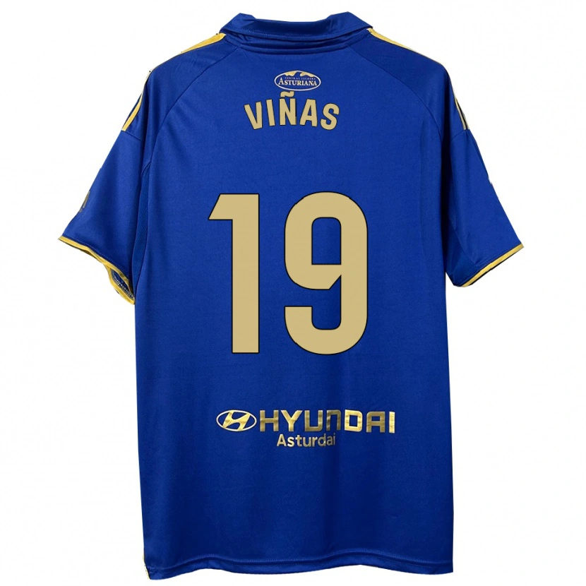 Danxen Niño Camiseta Federico Viñas #19 Azul Oro 1ª Equipación 2025/26 La Camisa
