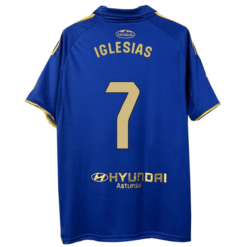 Danxen Niño Camiseta María Iglesias Orviz #7 Azul Oro 1ª Equipación 2025/26 La Camisa