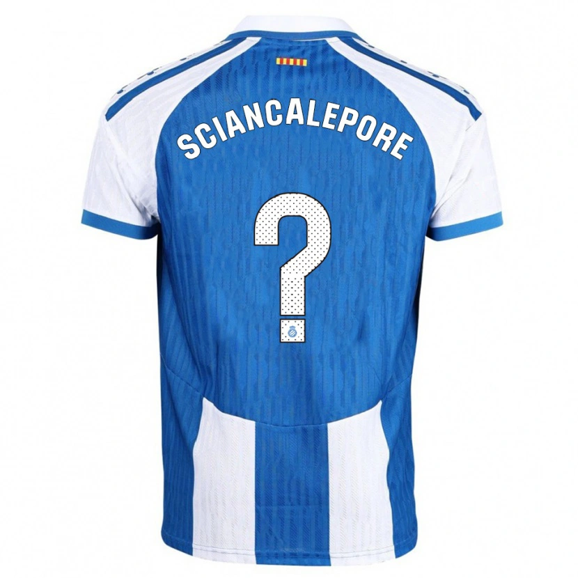 Danxen Niño Camiseta Mateo Sciancalepore #0 Azul Blanco 1ª Equipación 2025/26 La Camisa
