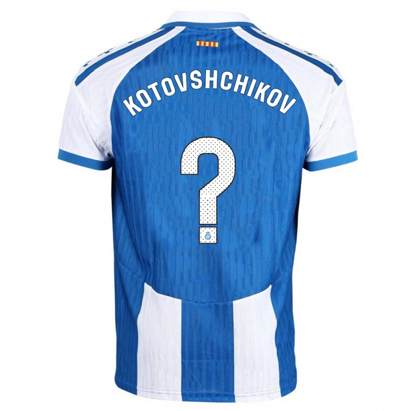 Danxen Niño Camiseta Makar Kotovshchikov #0 Azul Blanco 1ª Equipación 2025/26 La Camisa
