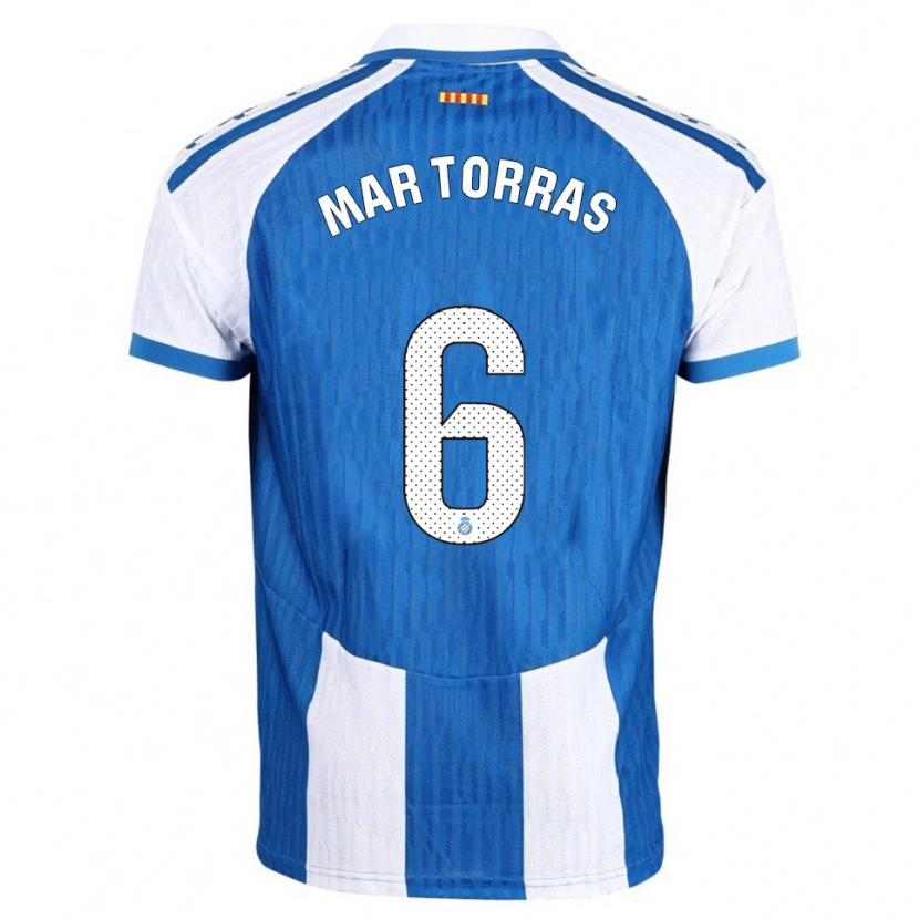 Danxen Niño Camiseta Mar Torrás De Fortuny #6 Azul Blanco 1ª Equipación 2025/26 La Camisa