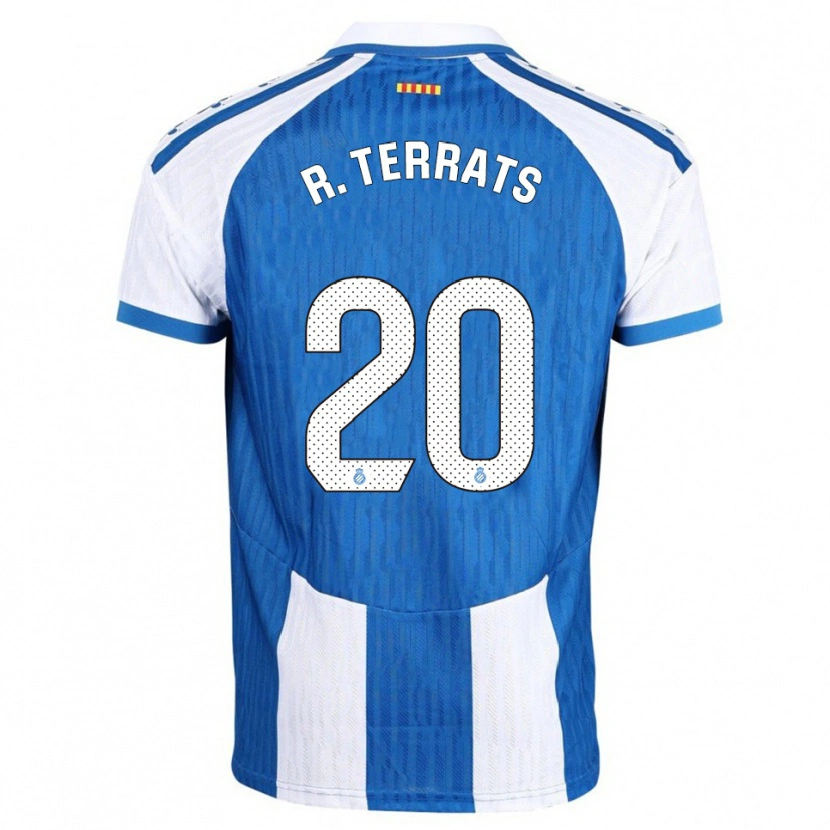 Danxen Niño Camiseta Ramón Terrats #20 Azul Blanco 1ª Equipación 2025/26 La Camisa