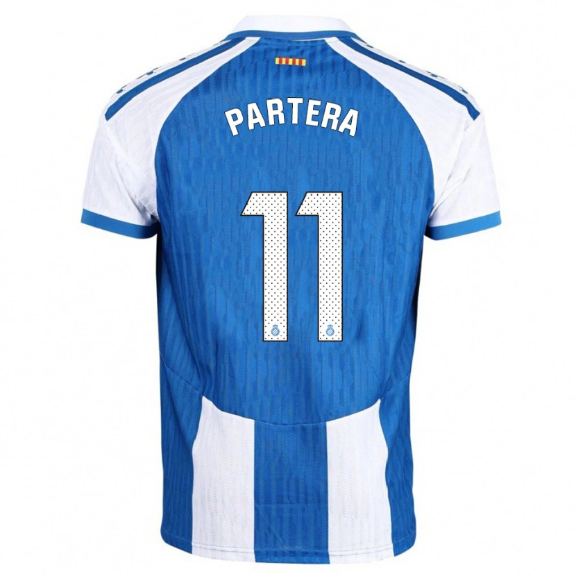 Danxen Niño Camiseta Álex Partera #11 Azul Blanco 1ª Equipación 2025/26 La Camisa