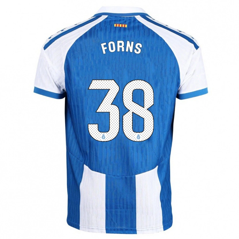 Danxen Niño Camiseta Ian Forns #38 Azul Blanco 1ª Equipación 2025/26 La Camisa