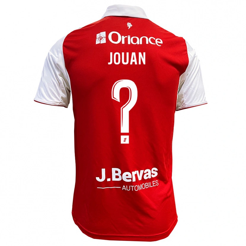 Danxen Niño Camiseta Léonie Jouan #0 Rojo Blanco 1ª Equipación 2025/26 La Camisa