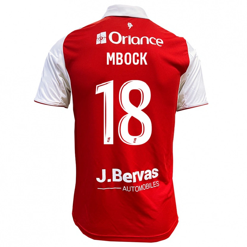 Danxen Niño Camiseta Hianga'a Mbock #18 Rojo Blanco 1ª Equipación 2025/26 La Camisa