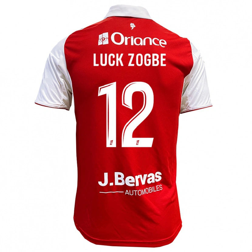 Danxen Niño Camiseta Luck Zogbé #12 Rojo Blanco 1ª Equipación 2025/26 La Camisa