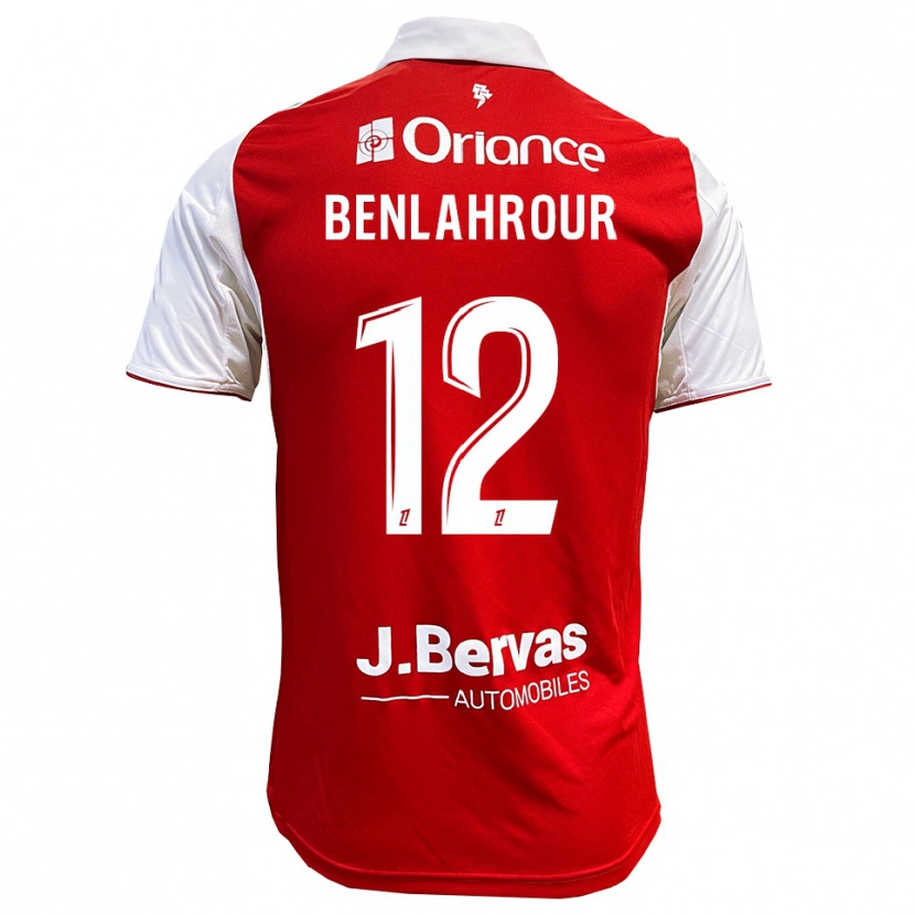 Danxen Niño Camiseta Ilyes Benlahrour #12 Rojo Blanco 1ª Equipación 2025/26 La Camisa