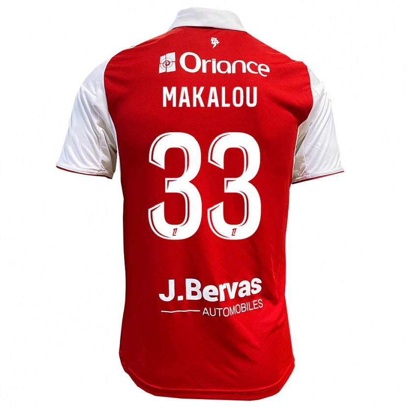 Danxen Niño Camiseta Hamidou Makalou #33 Rojo Blanco 1ª Equipación 2025/26 La Camisa