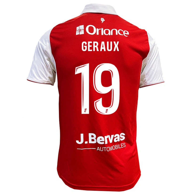 Danxen Niño Camiseta Noan Geraux #19 Rojo Blanco 1ª Equipación 2025/26 La Camisa