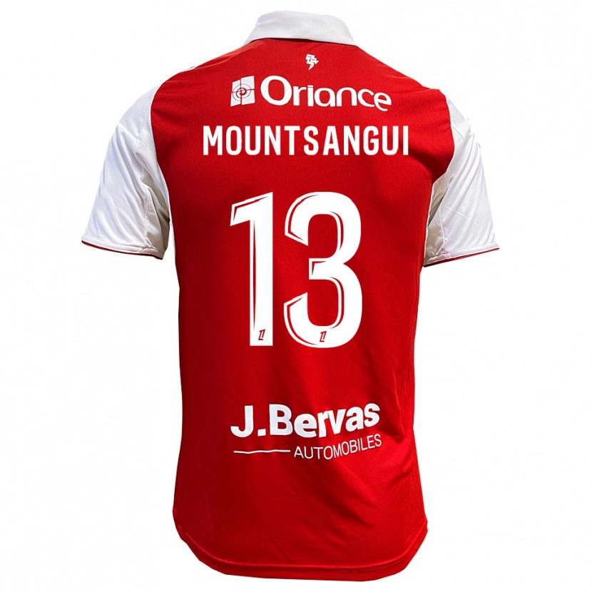 Danxen Niño Camiseta Warren Mountsangui #13 Rojo Blanco 1ª Equipación 2025/26 La Camisa