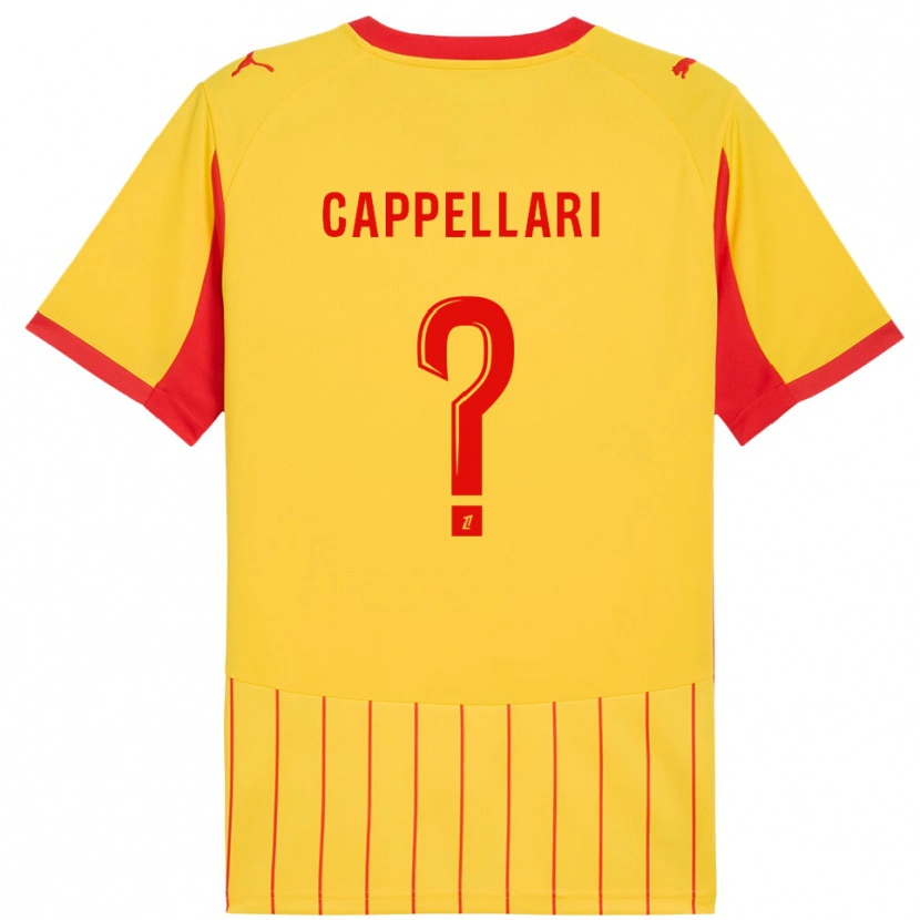 Danxen Niño Camiseta Jihan Cappellari #0 Amarillo Rojo 1ª Equipación 2025/26 La Camisa