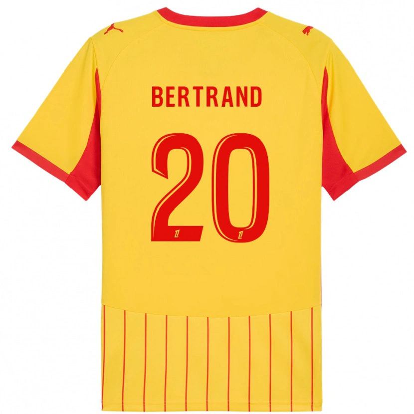 Danxen Niño Camiseta Clara Bertrand #20 Amarillo Rojo 1ª Equipación 2025/26 La Camisa