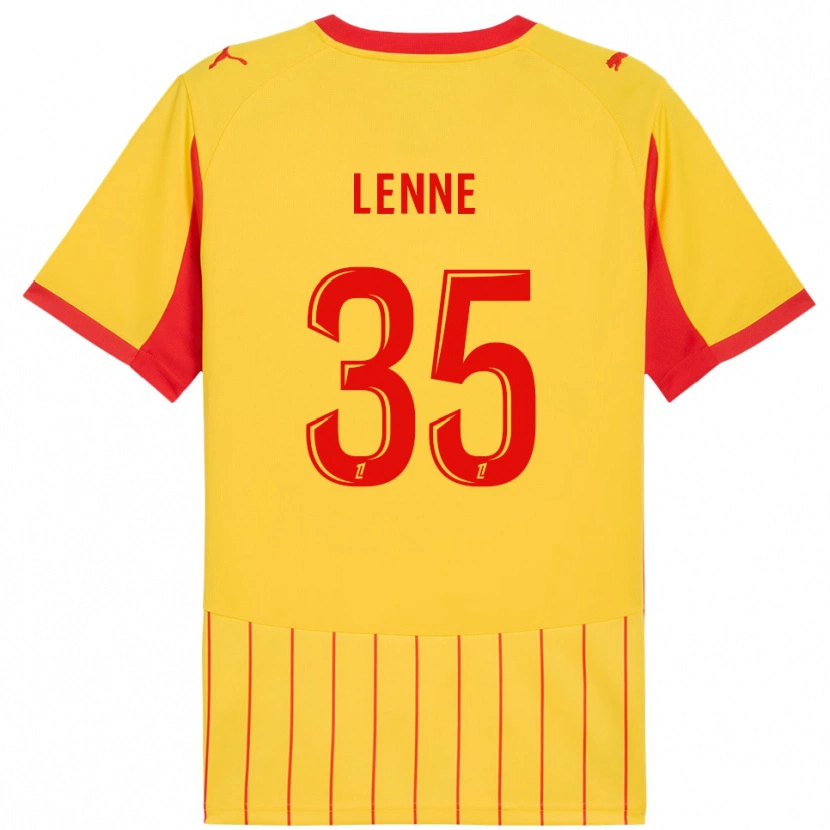 Danxen Niño Camiseta Oscar Lenne #35 Amarillo Rojo 1ª Equipación 2025/26 La Camisa