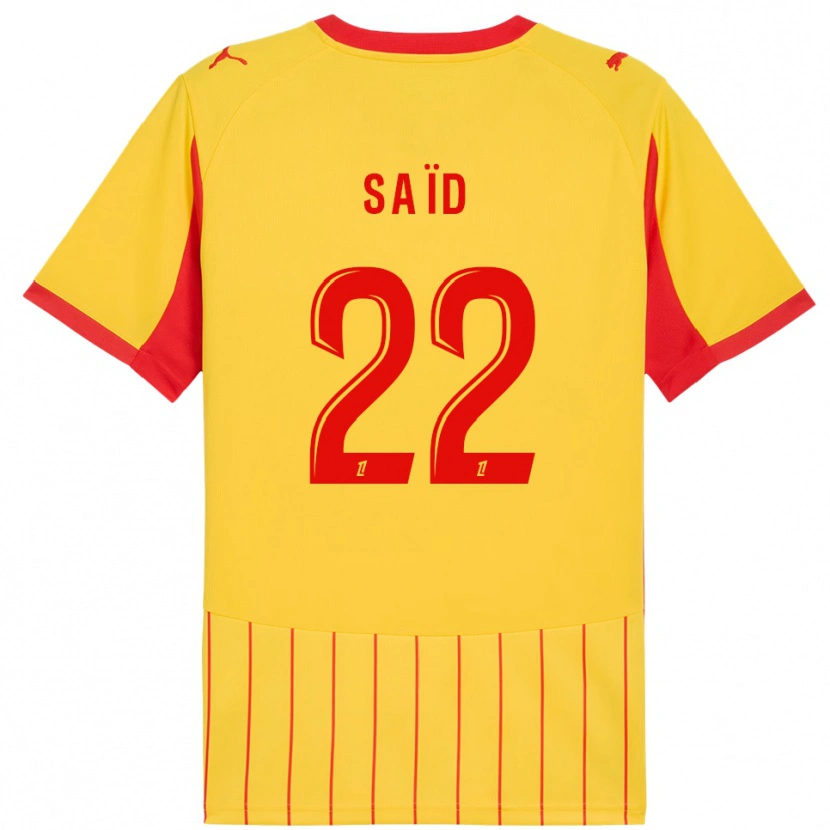 Danxen Niño Camiseta Wesley Saïd #22 Amarillo Rojo 1ª Equipación 2025/26 La Camisa