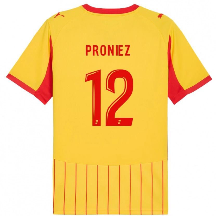 Danxen Niño Camiseta Fany Proniez #12 Amarillo Rojo 1ª Equipación 2025/26 La Camisa