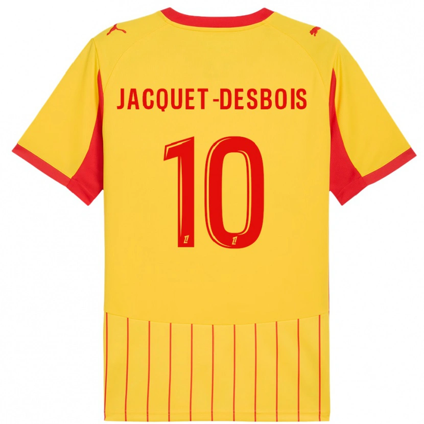 Danxen Niño Camiseta Tairik Jacquet-Desbois #10 Amarillo Rojo 1ª Equipación 2025/26 La Camisa