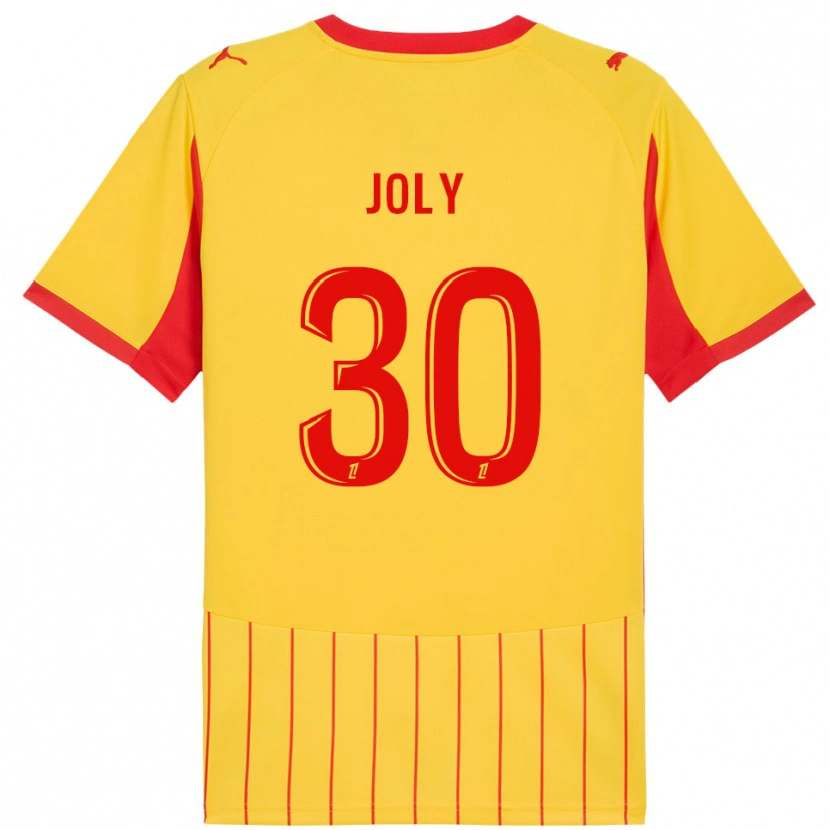 Danxen Niño Camiseta Blandine Joly #30 Amarillo Rojo 1ª Equipación 2025/26 La Camisa