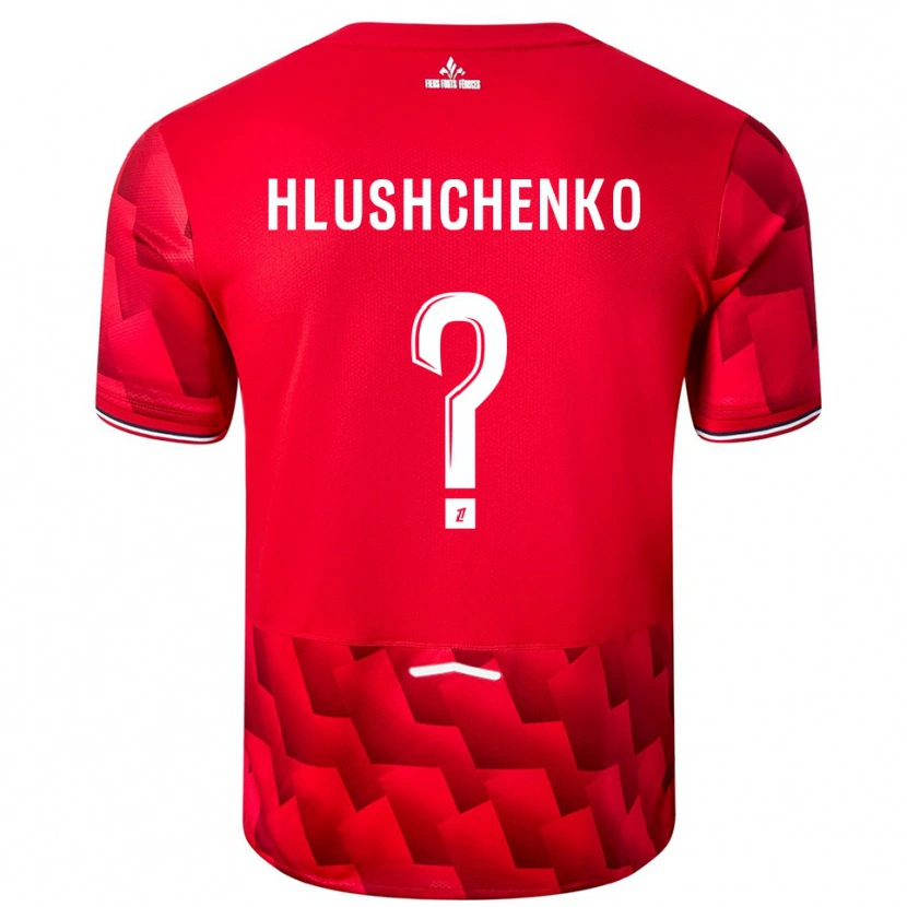 Danxen Niño Camiseta Inna Hlushchenko #0 Rojo Blanco 1ª Equipación 2025/26 La Camisa
