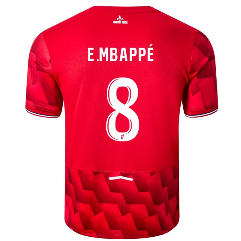 Danxen Niño Camiseta Ethan Mbappé #8 Rojo Blanco 1ª Equipación 2025/26 La Camisa