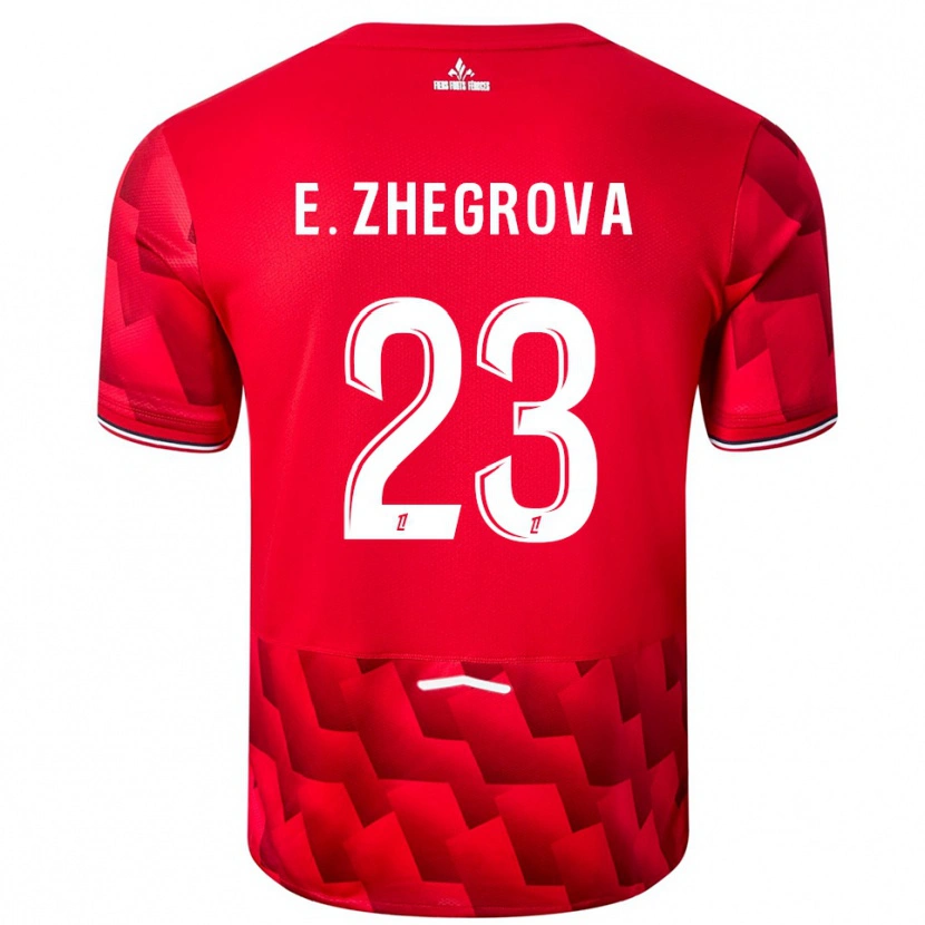 Danxen Niño Camiseta Edon Zhegrova #23 Rojo Blanco 1ª Equipación 2025/26 La Camisa
