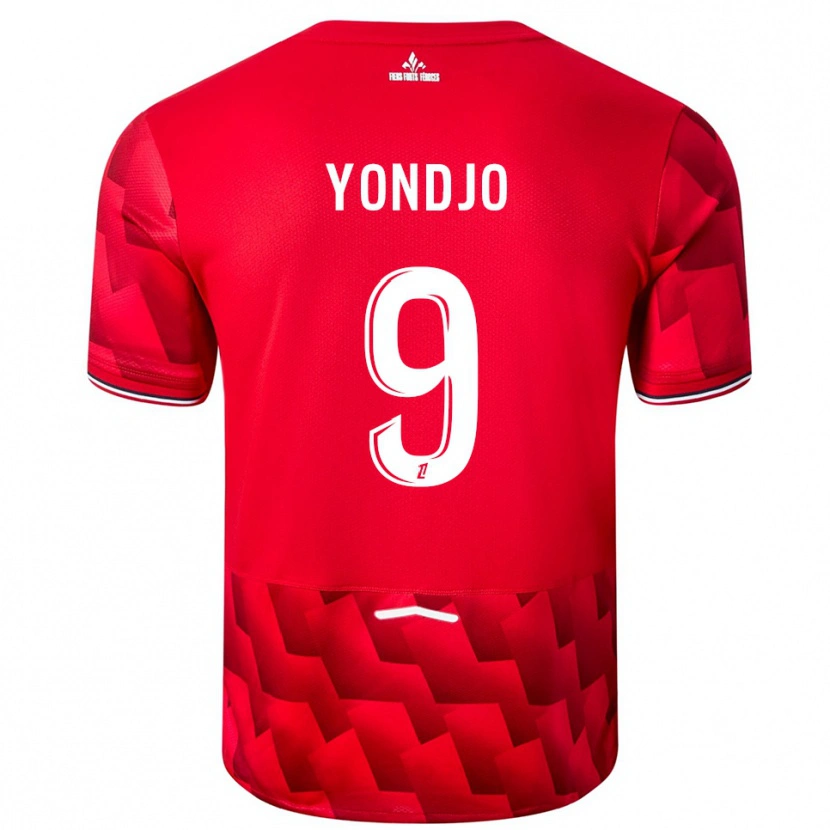 Danxen Niño Camiseta Angel Yondjo #9 Rojo Blanco 1ª Equipación 2025/26 La Camisa