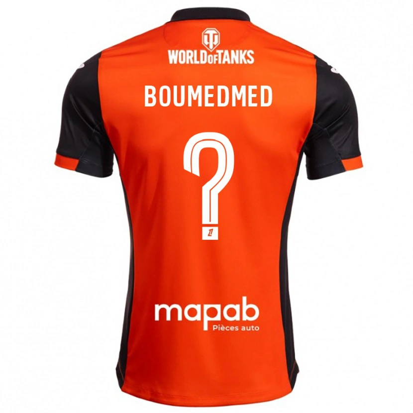 Danxen Niño Camiseta Kamil Boumedmed #0 Negro Naranja 1ª Equipación 2025/26 La Camisa
