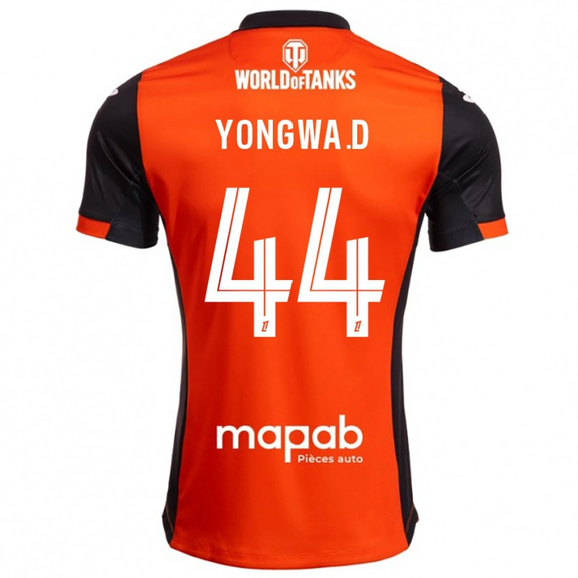 Danxen Niño Camiseta Darlin Yongwa #44 Negro Naranja 1ª Equipación 2025/26 La Camisa