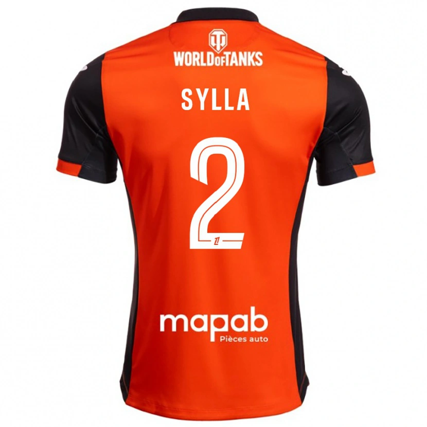 Danxen Niño Camiseta Dembo Sylla #2 Negro Naranja 1ª Equipación 2025/26 La Camisa