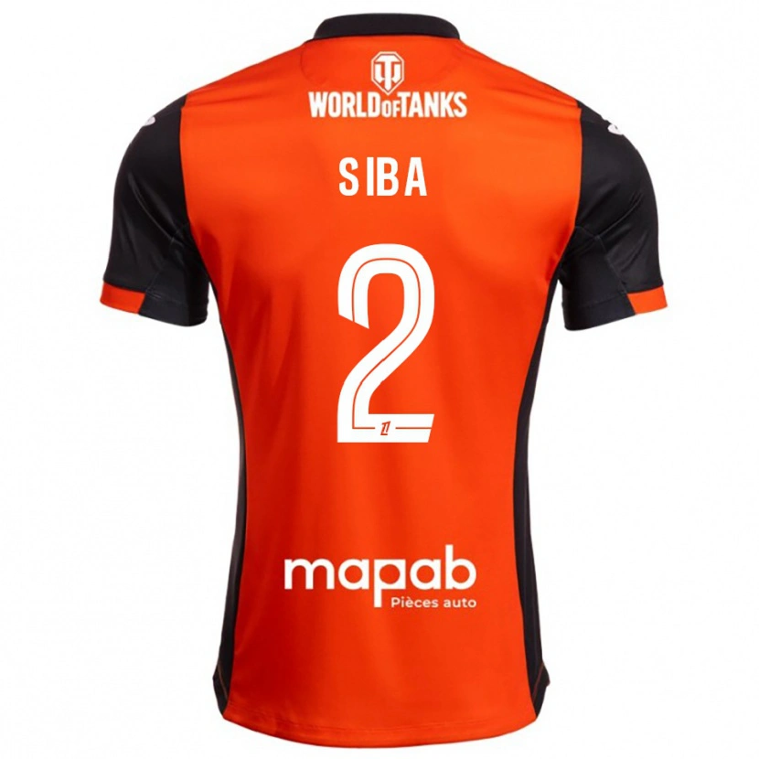 Danxen Niño Camiseta Stevan Siba #2 Negro Naranja 1ª Equipación 2025/26 La Camisa
