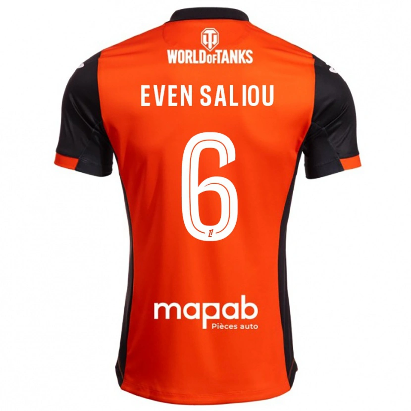 Danxen Niño Camiseta Emy Even Saliou #6 Negro Naranja 1ª Equipación 2025/26 La Camisa
