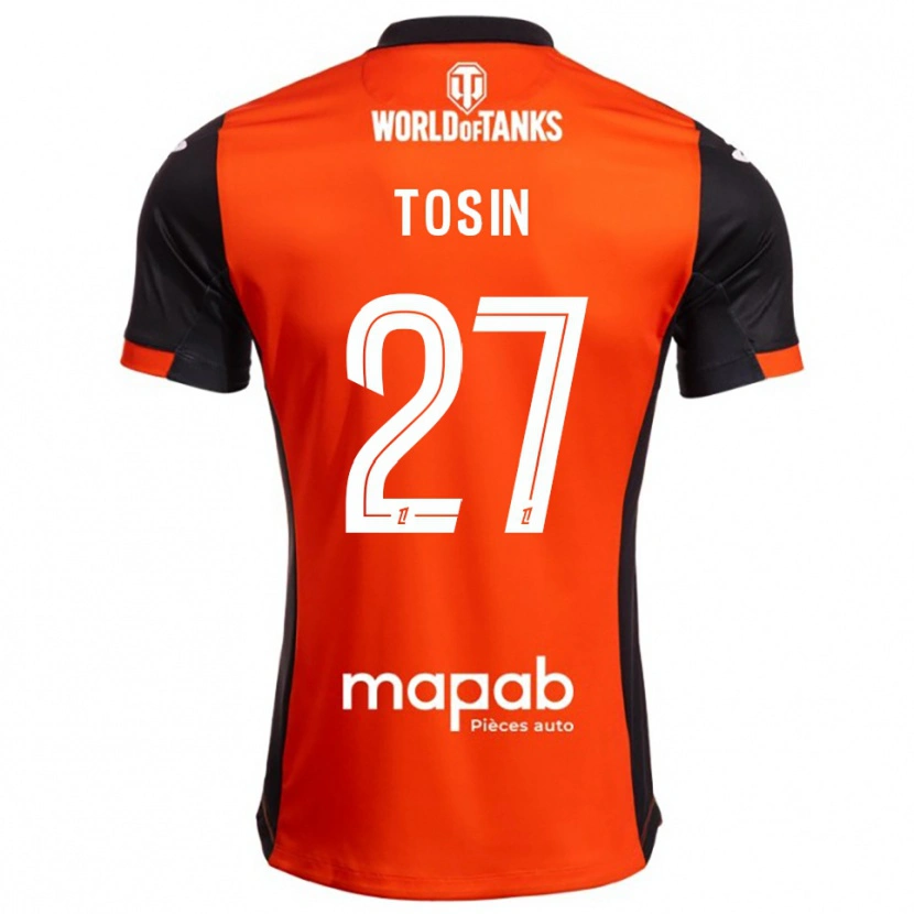 Danxen Niño Camiseta Aiyegun Tosin #27 Negro Naranja 1ª Equipación 2025/26 La Camisa