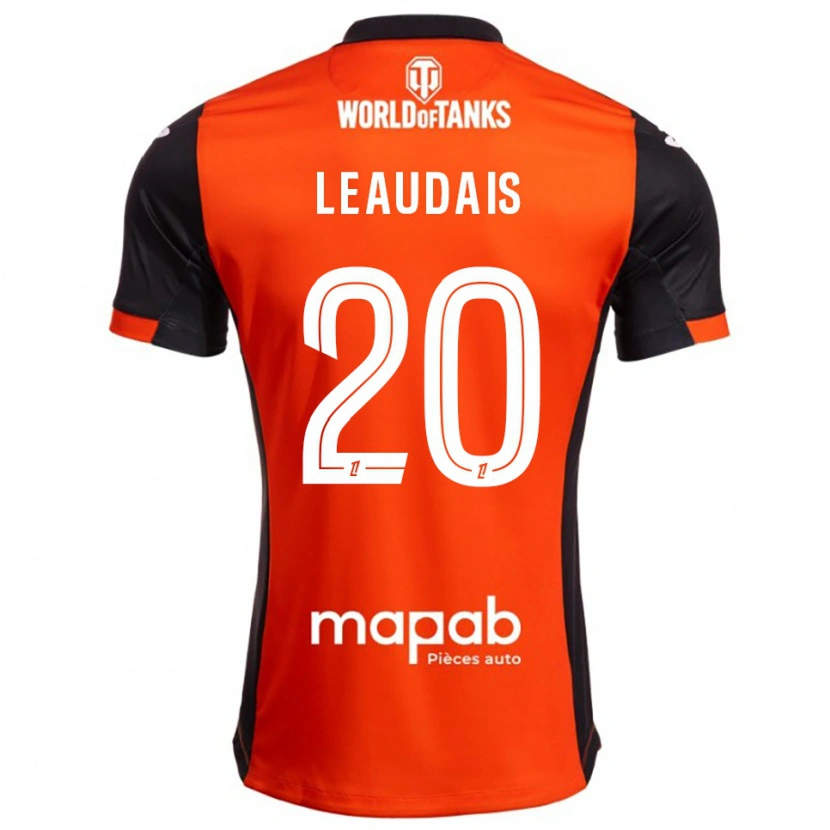 Danxen Niño Camiseta Lucas Leaudais #20 Negro Naranja 1ª Equipación 2025/26 La Camisa