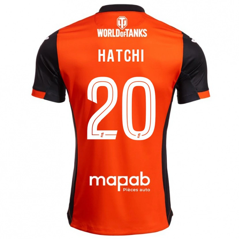 Danxen Niño Camiseta Jérémy Hatchi #20 Negro Naranja 1ª Equipación 2025/26 La Camisa