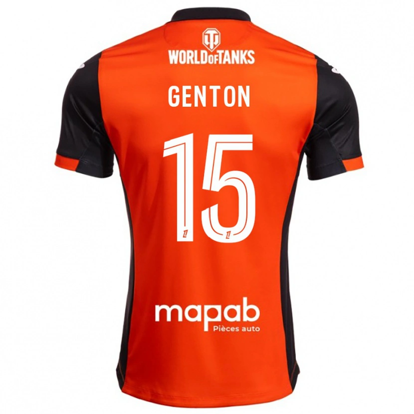 Danxen Niño Camiseta Enzo Genton #15 Negro Naranja 1ª Equipación 2025/26 La Camisa