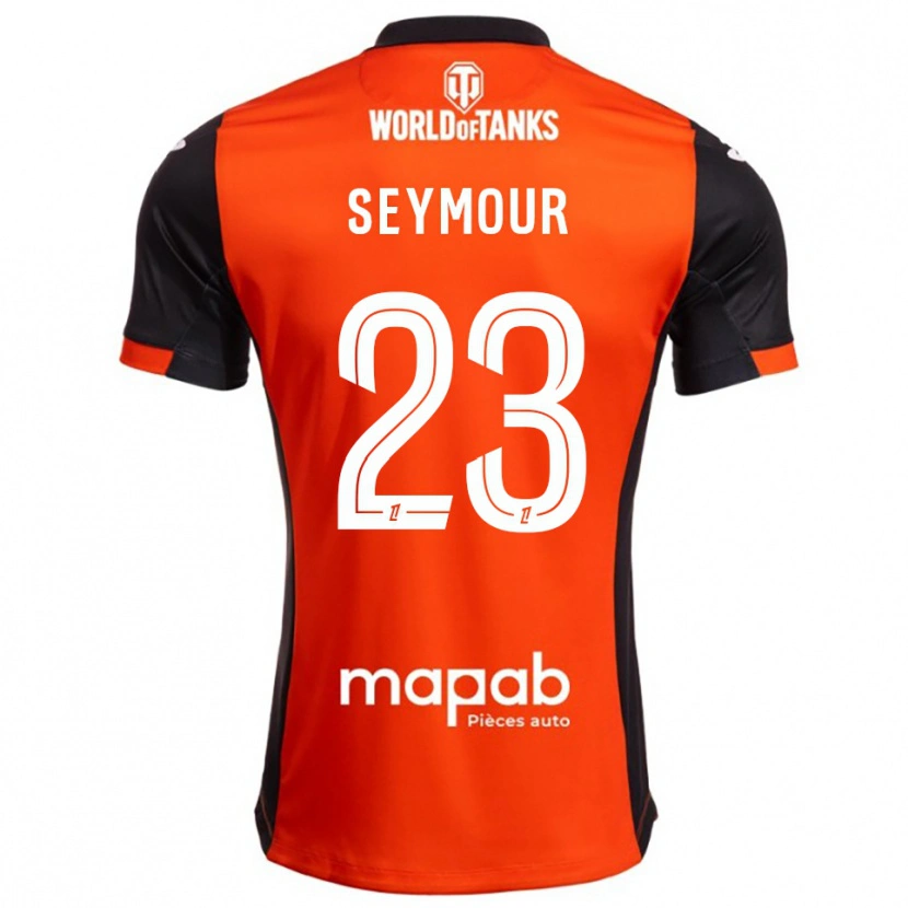Danxen Niño Camiseta Brice Seymour #23 Negro Naranja 1ª Equipación 2025/26 La Camisa