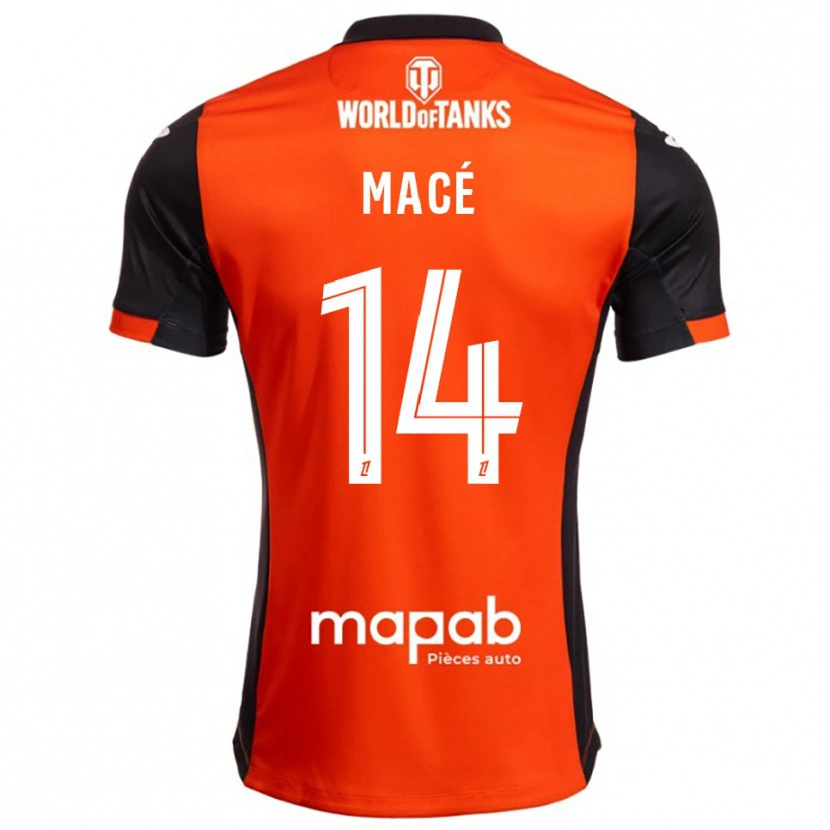 Danxen Niño Camiseta Marine Macé #14 Negro Naranja 1ª Equipación 2025/26 La Camisa