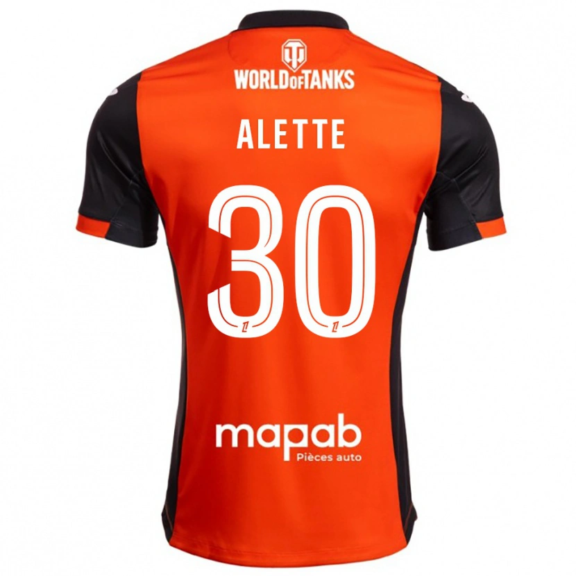 Danxen Niño Camiseta Gaël Alette #30 Negro Naranja 1ª Equipación 2025/26 La Camisa
