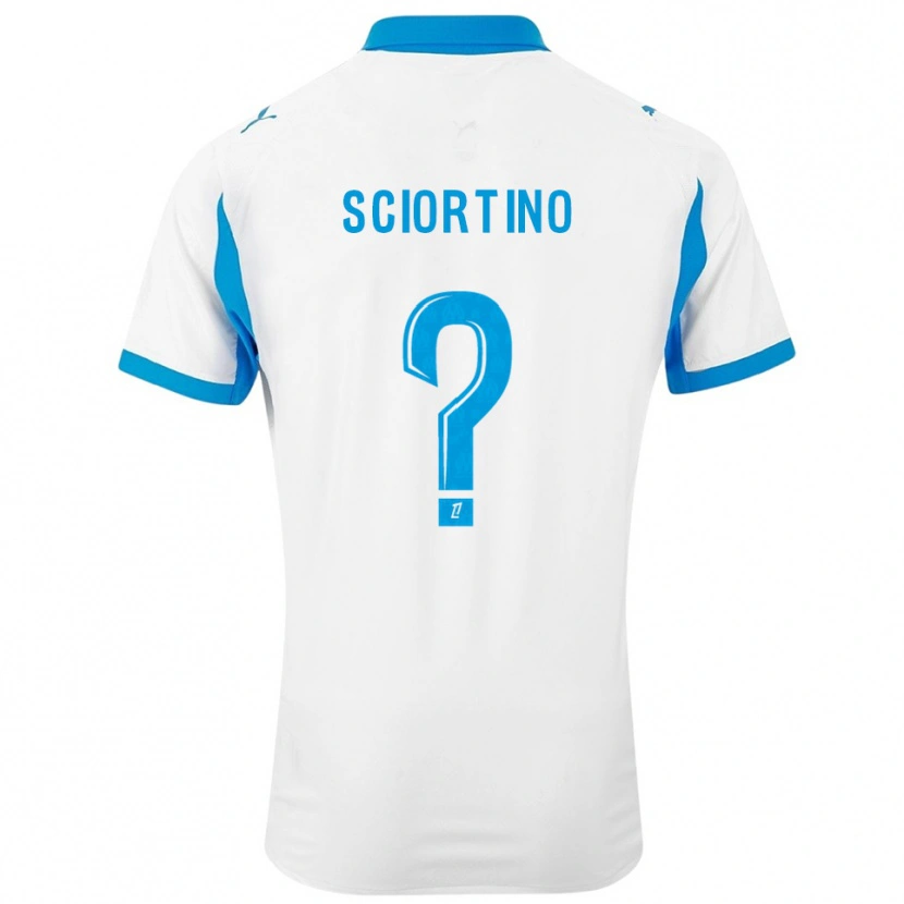 Danxen Niño Camiseta Paolo Sciortino #0 Blanco Celeste 1ª Equipación 2025/26 La Camisa