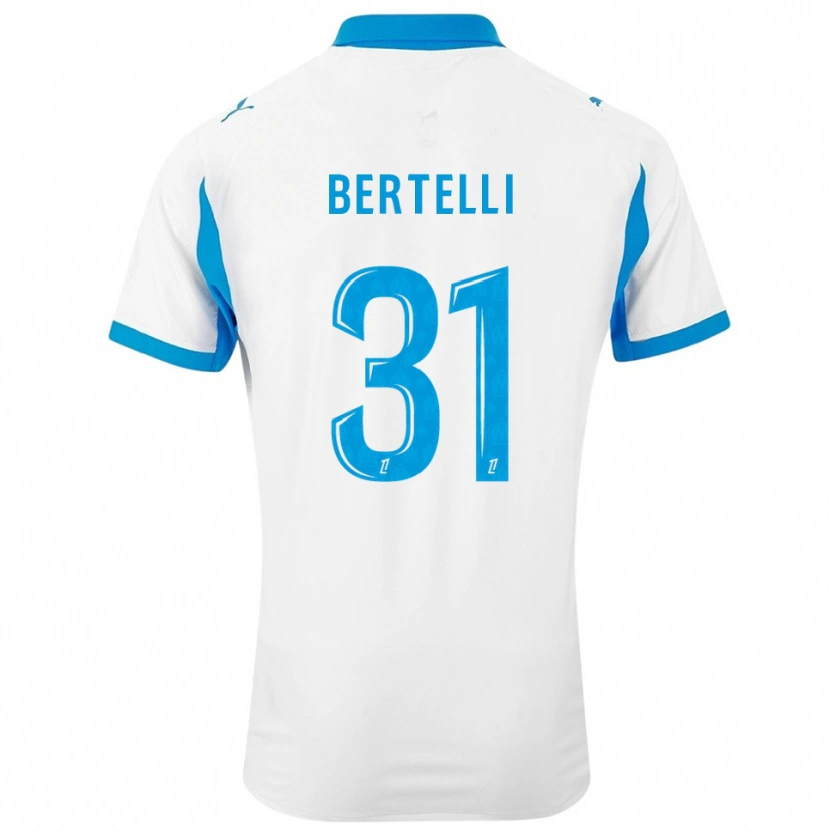 Danxen Niño Camiseta Ugo Bertelli #31 Blanco Celeste 1ª Equipación 2025/26 La Camisa
