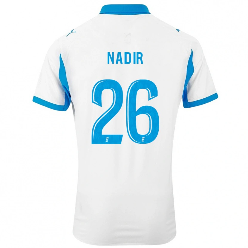 Danxen Niño Camiseta Bilal Nadir #26 Blanco Celeste 1ª Equipación 2025/26 La Camisa