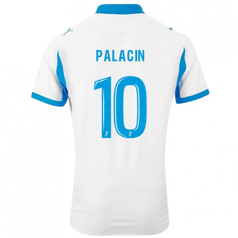 Danxen Niño Camiseta Sara Palacin #10 Blanco Celeste 1ª Equipación 2025/26 La Camisa