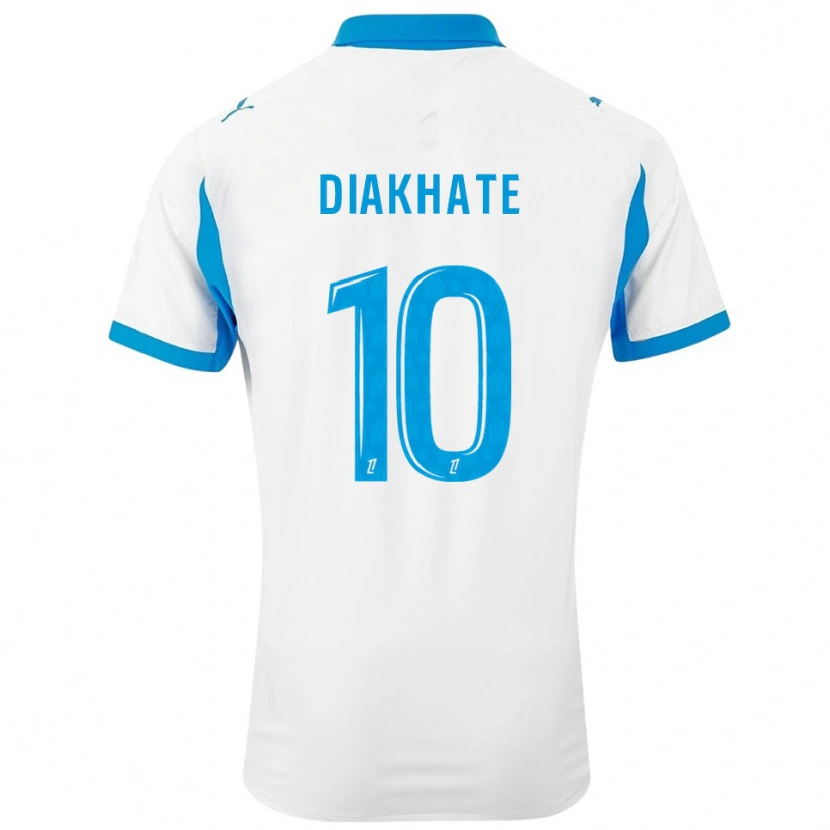 Danxen Niño Camiseta Ndeye Awa Diakhaté #10 Blanco Celeste 1ª Equipación 2025/26 La Camisa