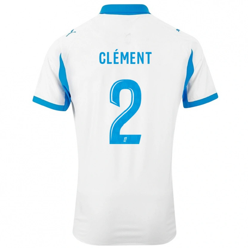 Danxen Niño Camiseta Mathis Clément #2 Blanco Celeste 1ª Equipación 2025/26 La Camisa