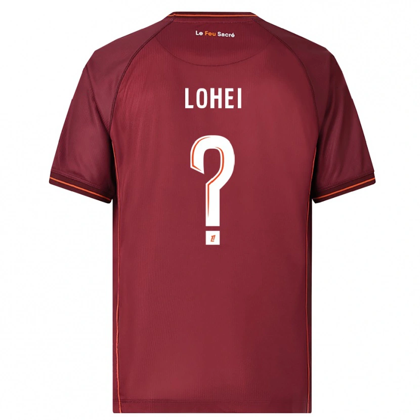 Danxen Niño Camiseta Fabio Lohei #0 Burdeos Blanco 1ª Equipación 2025/26 La Camisa