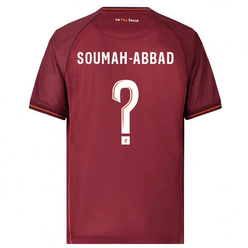 Danxen Niño Camiseta Édouard Soumah-Abbad #0 Burdeos Blanco 1ª Equipación 2025/26 La Camisa