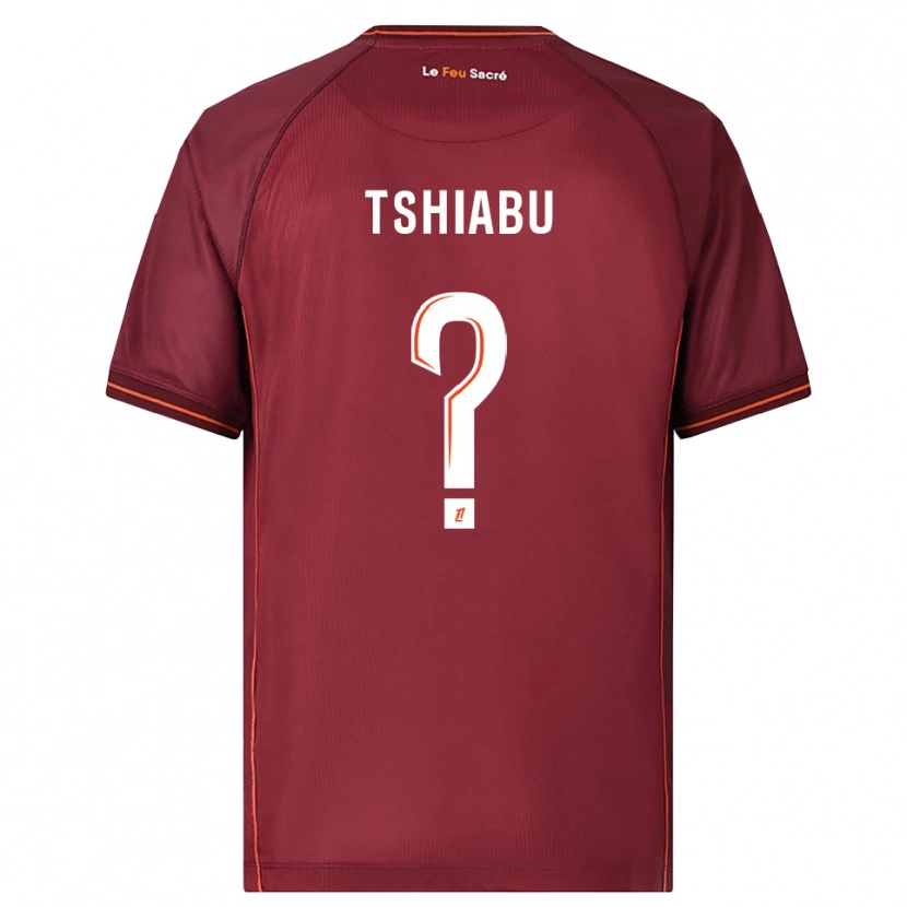 Danxen Niño Camiseta Joan Tshiabu #0 Burdeos Blanco 1ª Equipación 2025/26 La Camisa